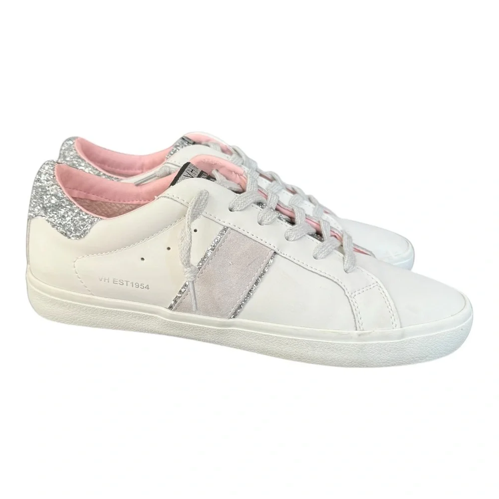 Vintage Havana Irmo Low Top Leather Suede Stripe White Sneakers Women’s Size 11